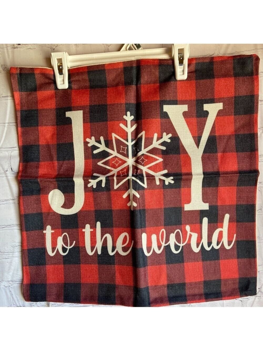 Buffalo Plaid Christmas Pillow Cover Set of 4 18x18in